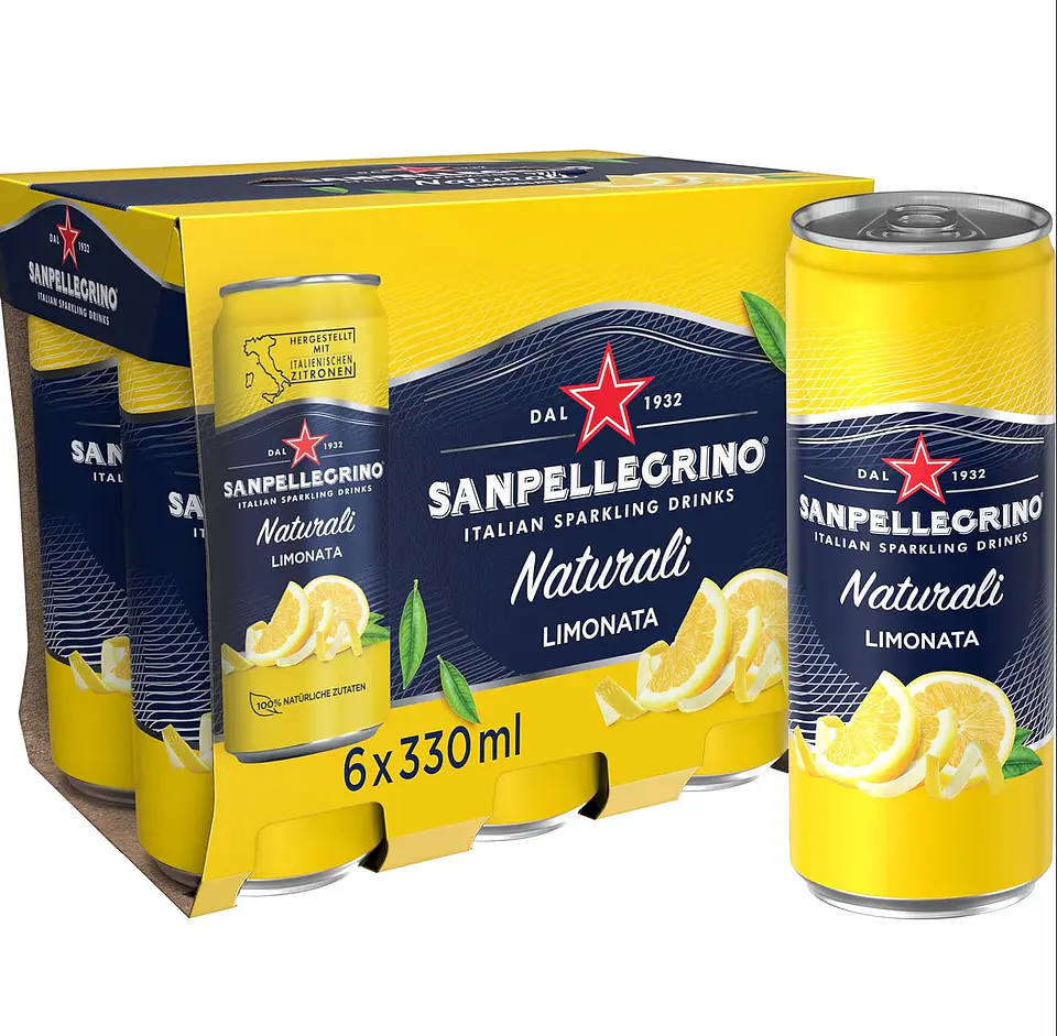 Limonada agua mineral con gas y zumo de limón. Pack 6x33cl 1