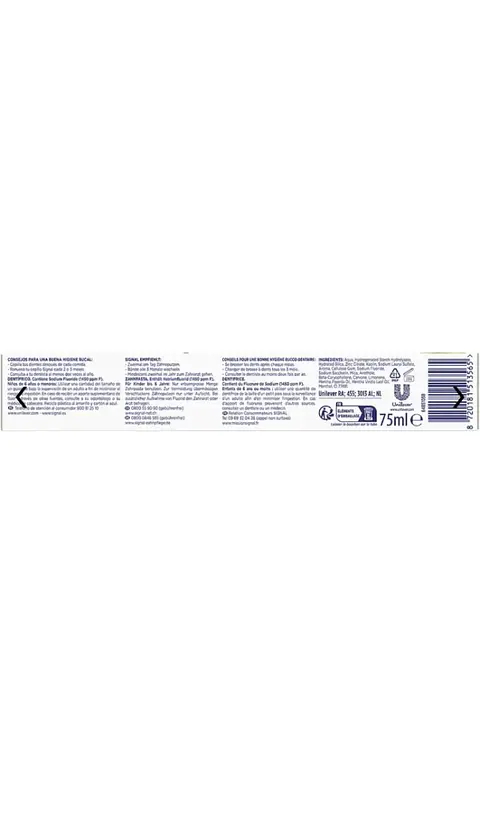Pasta de dientes Integral 8 Actions protección completa pro-zinc con efecto prebiótico