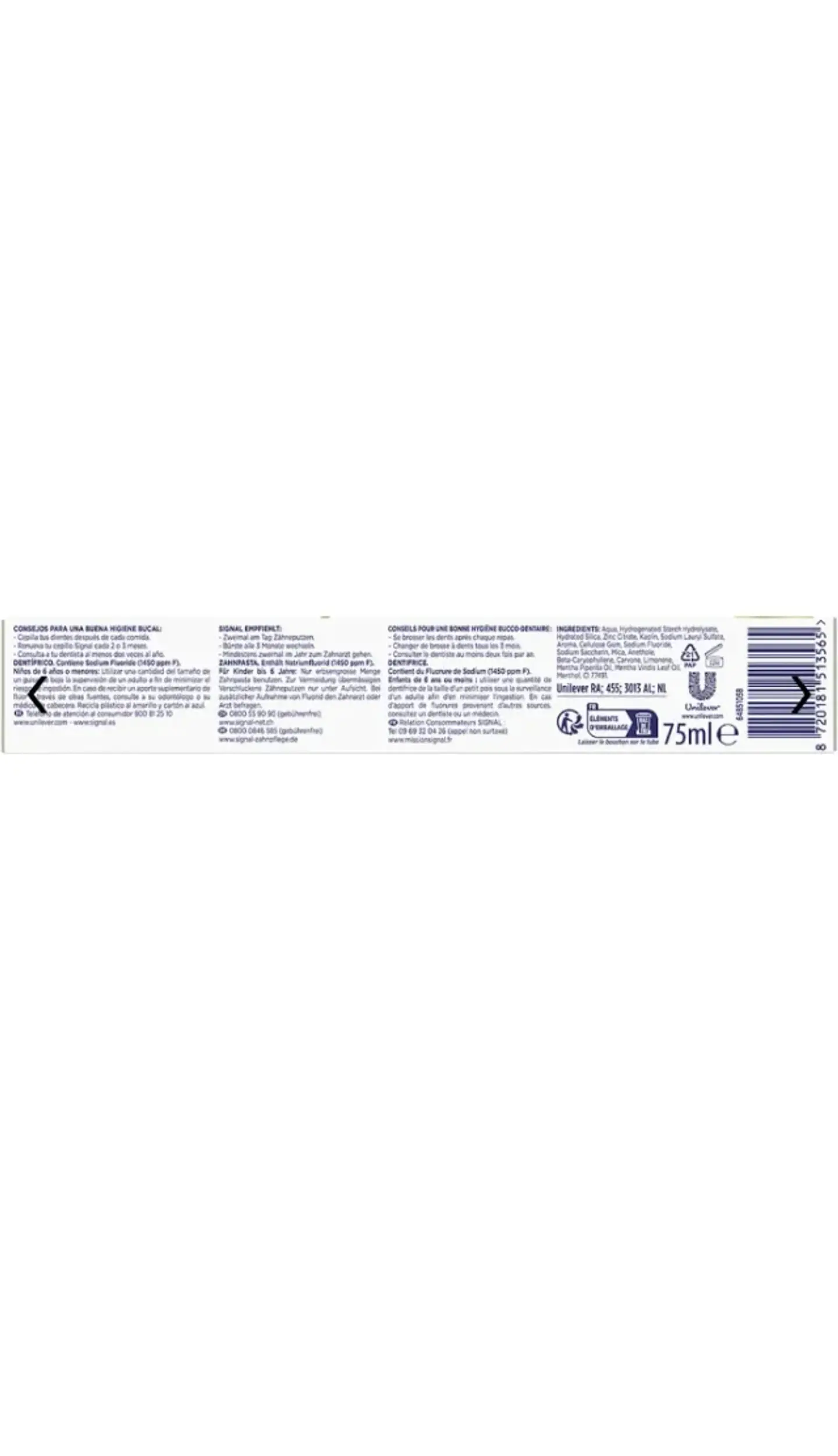 Pasta de dientes Integral 8 Actions protección completa pro-zinc con efecto prebiótico 2