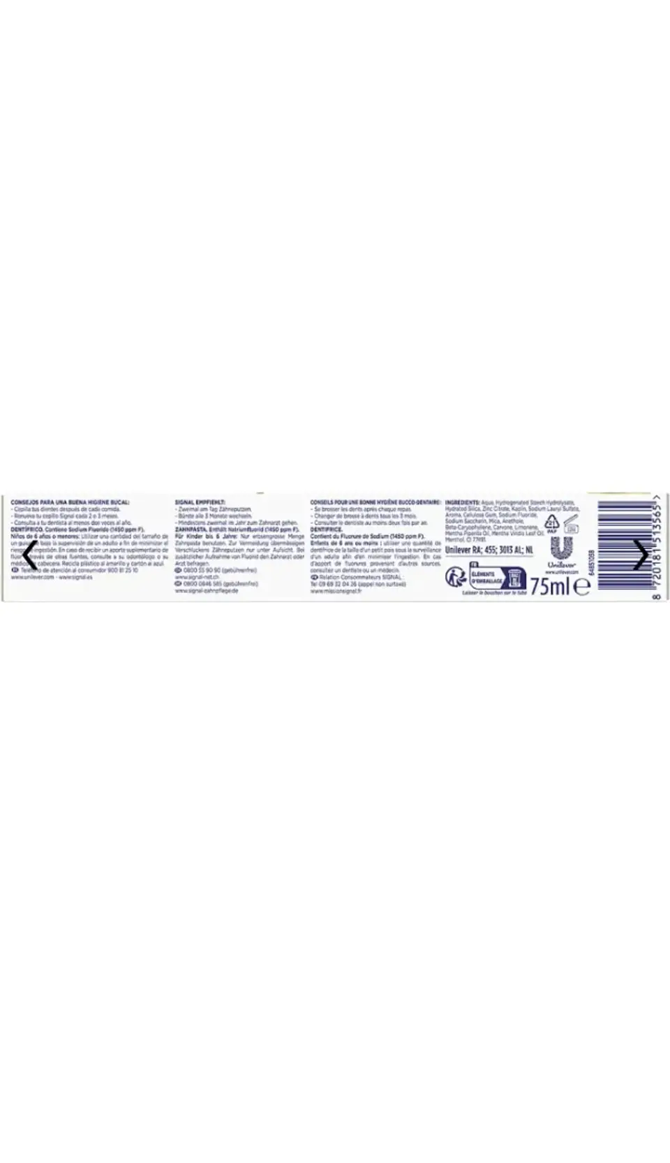 Pasta de dientes Integral 8 Actions protección completa pro-zinc con efecto prebiótico 2