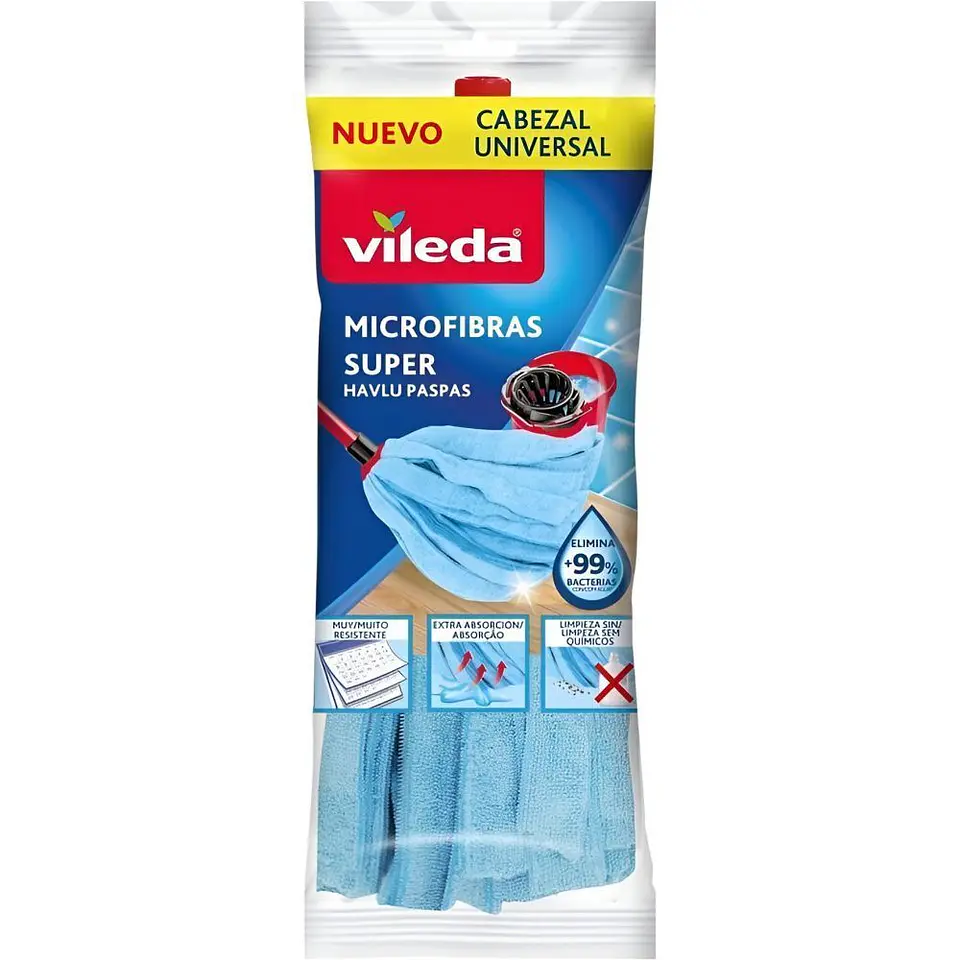 Fregona Microfibras Super Cabezal Universal Recambio 1