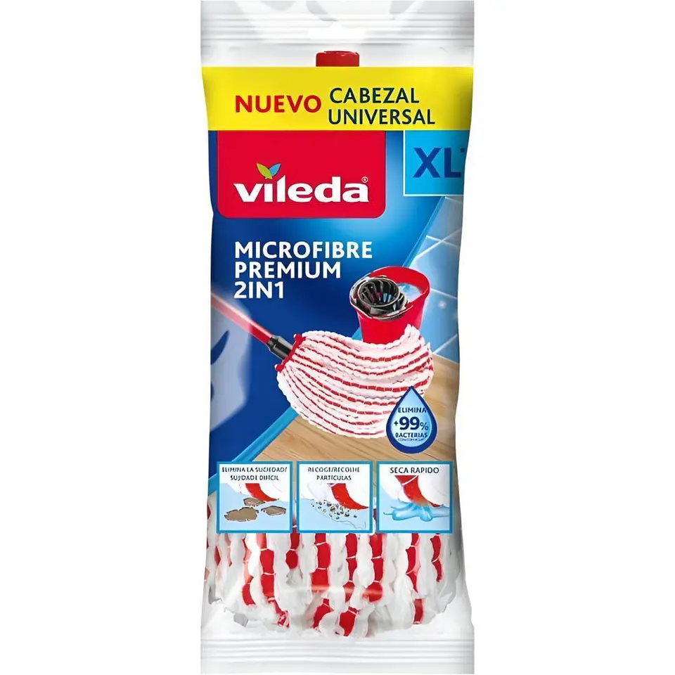 Fregona Microfibra Poliéster VILEDA Premium 2 en 1 1