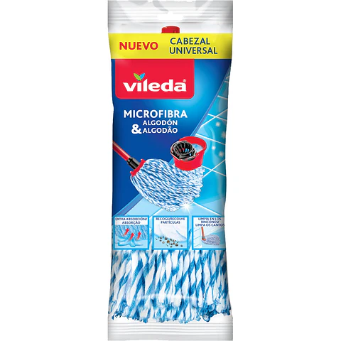 Fregona de microfibra y algodón