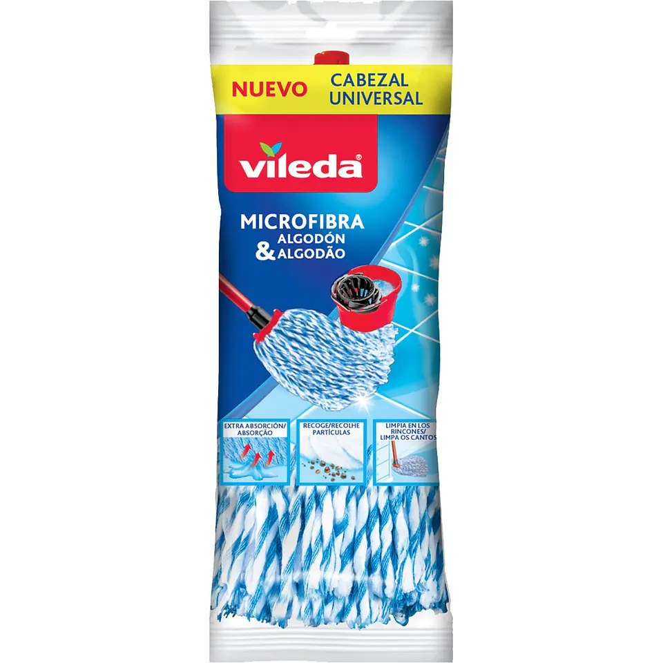 Fregona de microfibra y algodón 1