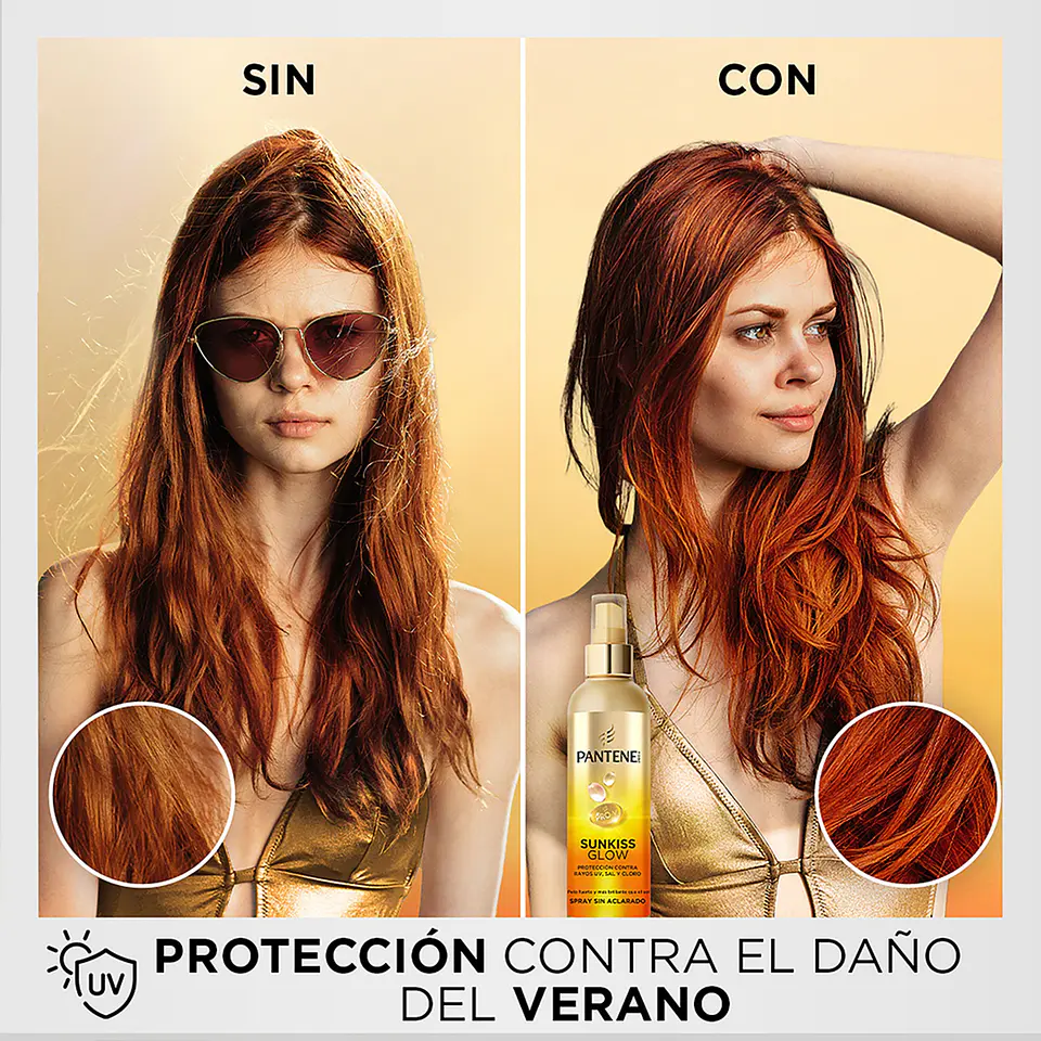 Protector solar capilar mini contra rayos UV, sal y cloro Sunkiss Glow sin aclarado 9