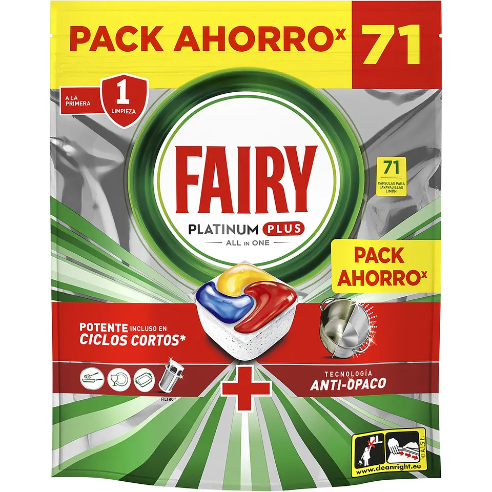 Detergente lavavajillas Platinum Plus All in 1 1
