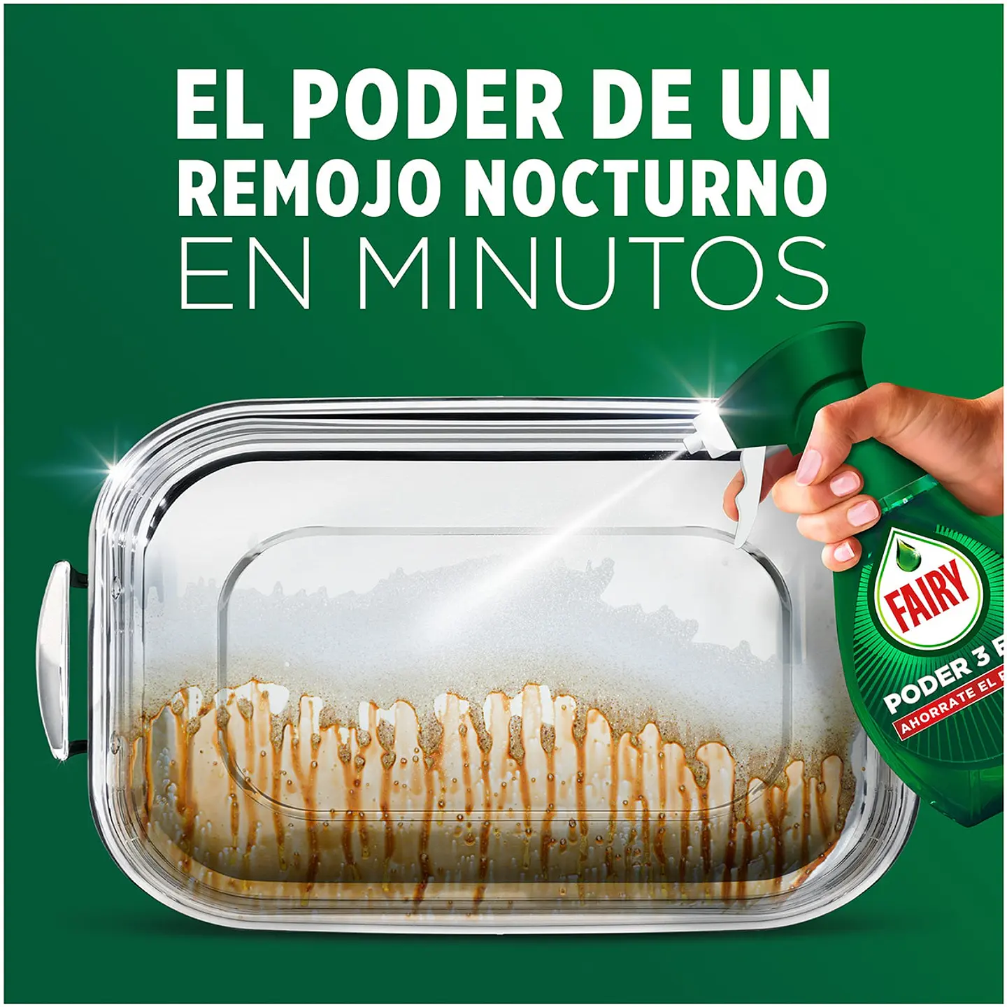 Lavavajillas a mano poder 3 en 1 limón ahorra el remojo + recambio de 500ml pack ahorro 6