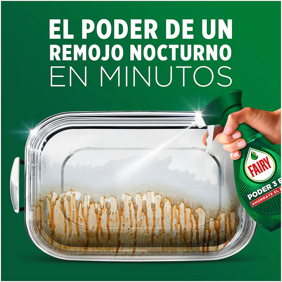 Lavavajillas a mano poder 3 en 1 limón ahorra el remojo + recambio de 500ml pack ahorro 6
