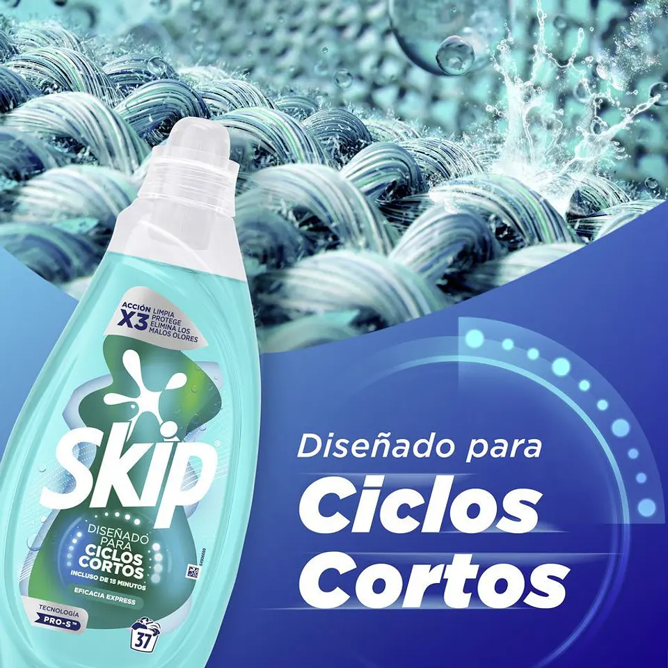 Detergente Eficacia Express Ciclos Cortos 5