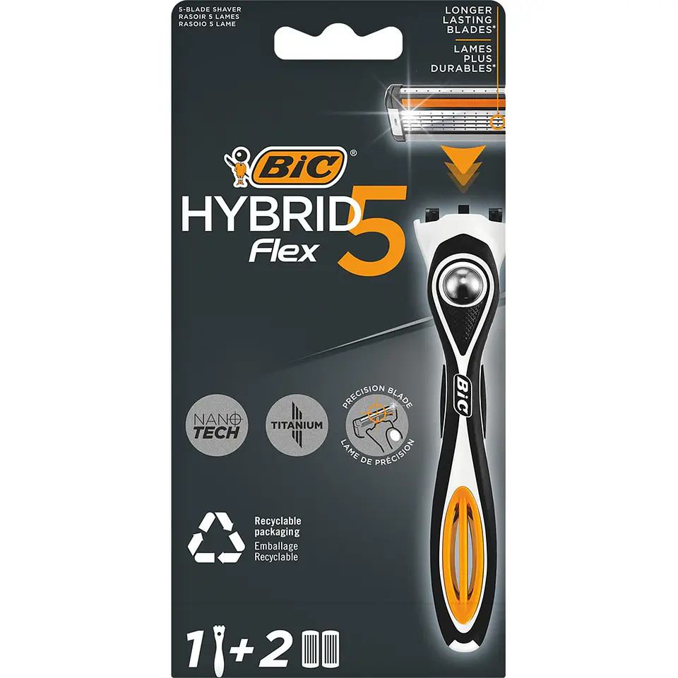 Maquinilla de afeitar Hybrid Flex5 + 2 recambios 1