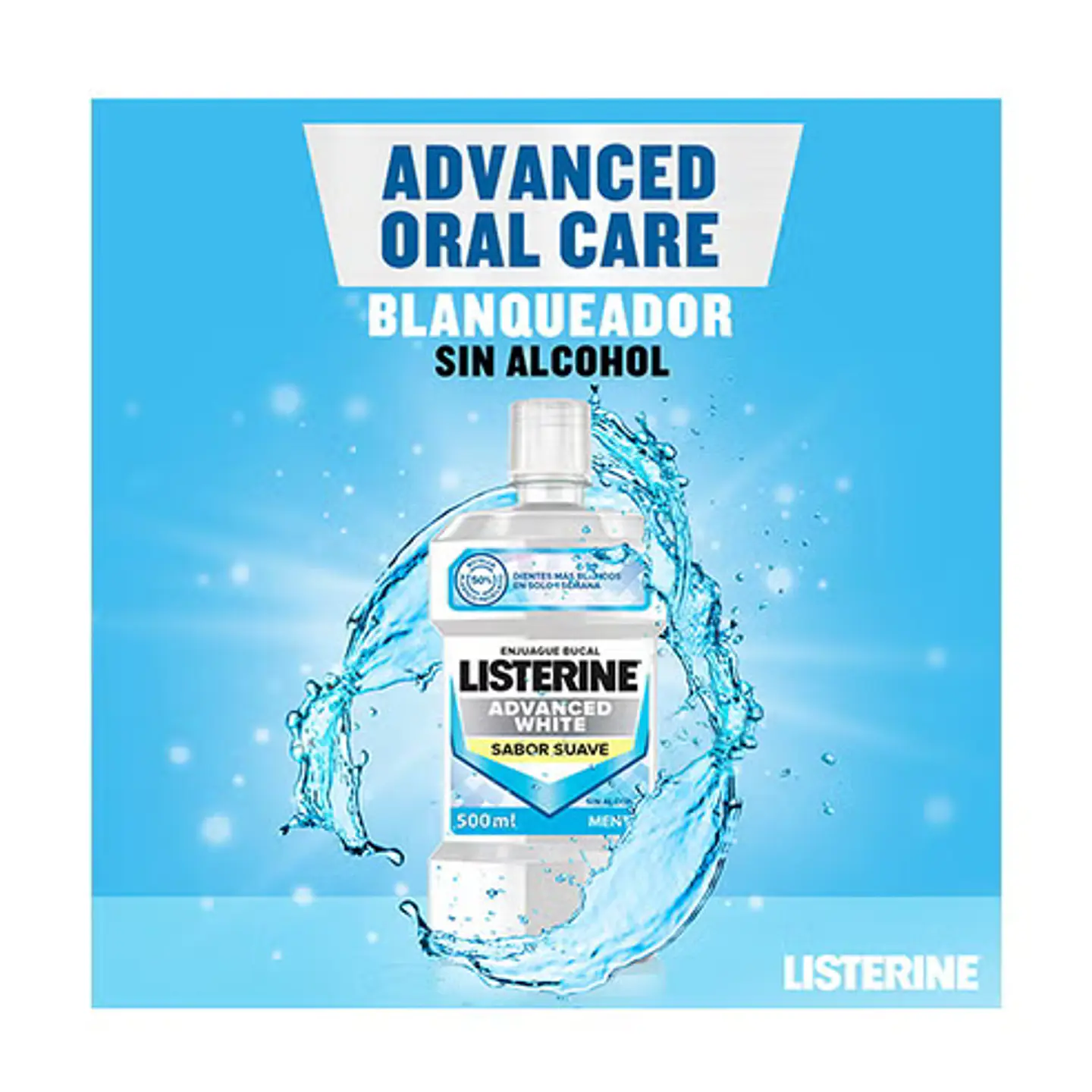Enjuague Bucal Advanced White Sabor Suave 6