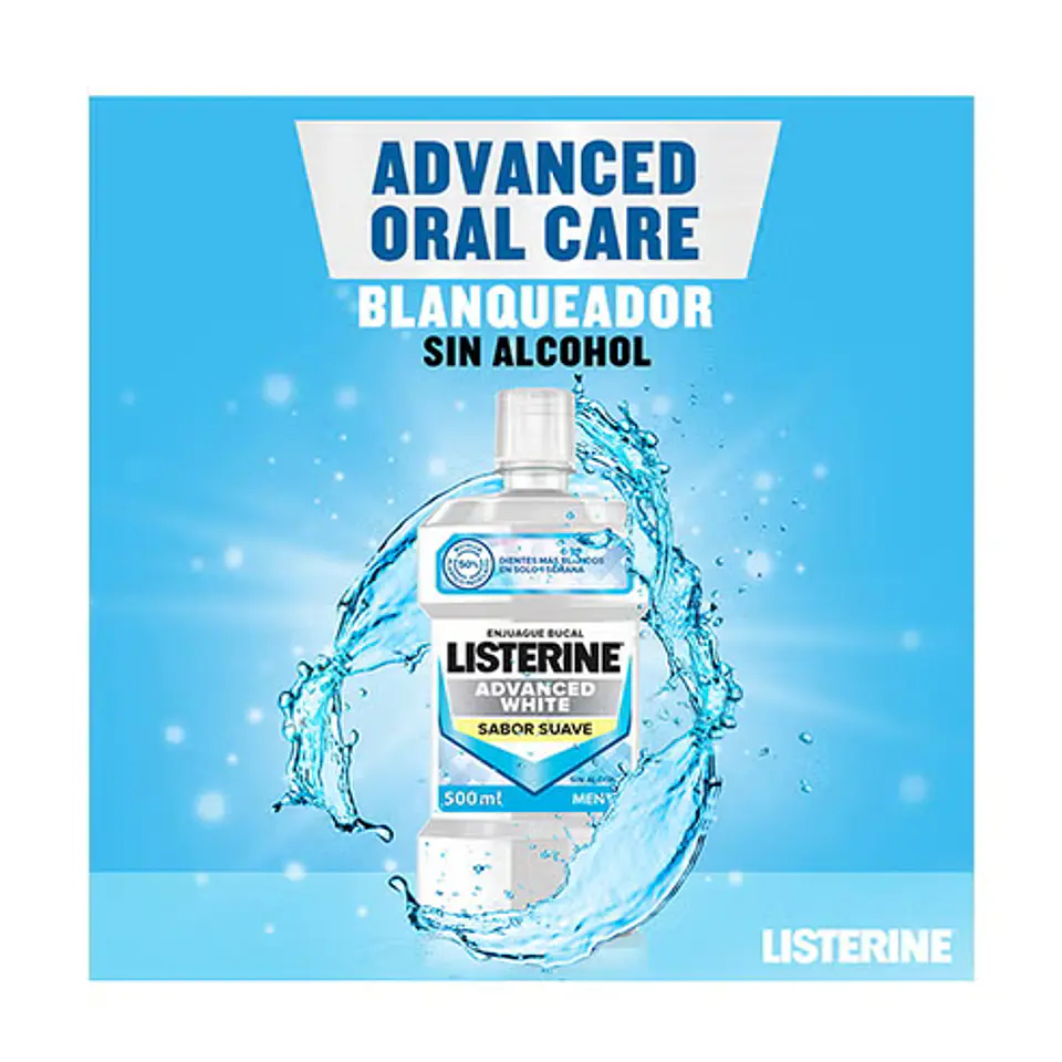 Enjuague Bucal Advanced White Sabor Suave 6