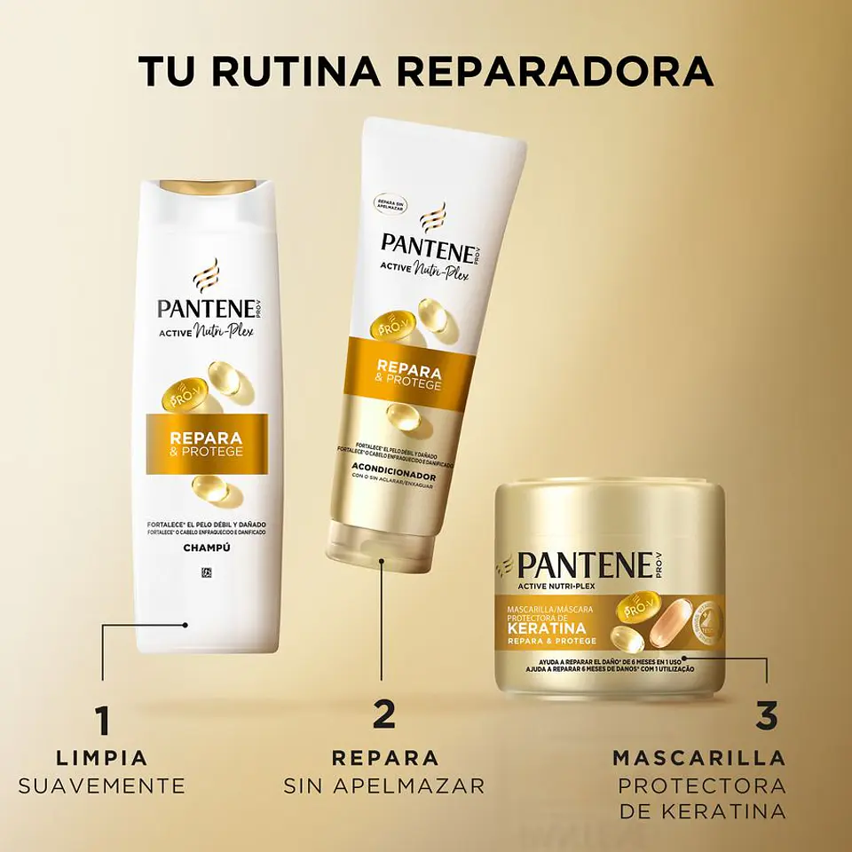 Pro-V Active Nutri-Plex Repara & Protege Champú 3