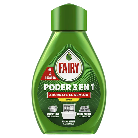 Fairy Spray Poder Sin Remojo Pre-​Tratamiento Limón Recarga 500ml