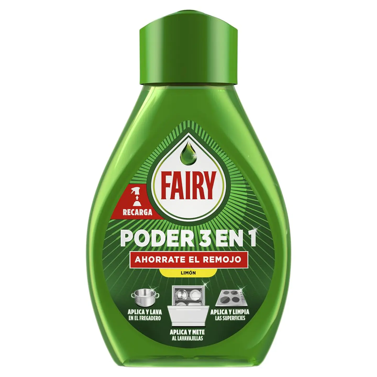 Fairy Spray Poder Sin Remojo Pre-​Tratamiento Limón Recarga 500ml 1