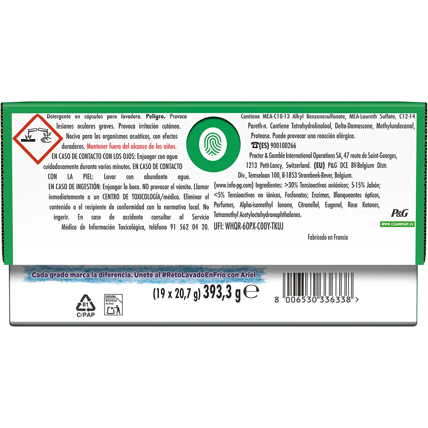 Detergente cápsulas Días de Verano Azahar y Amapola frescor de Lenor Todo en 1 Pods 2