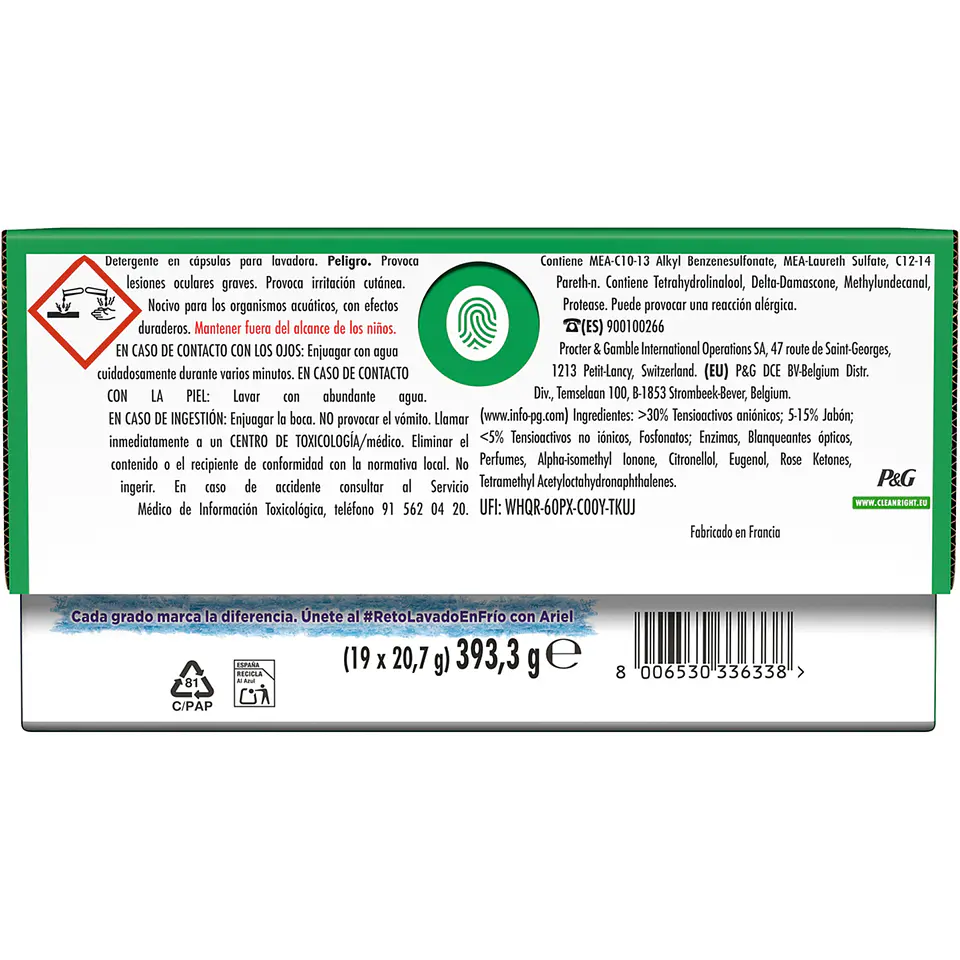 Detergente cápsulas Días de Verano Azahar y Amapola frescor de Lenor Todo en 1 Pods 2