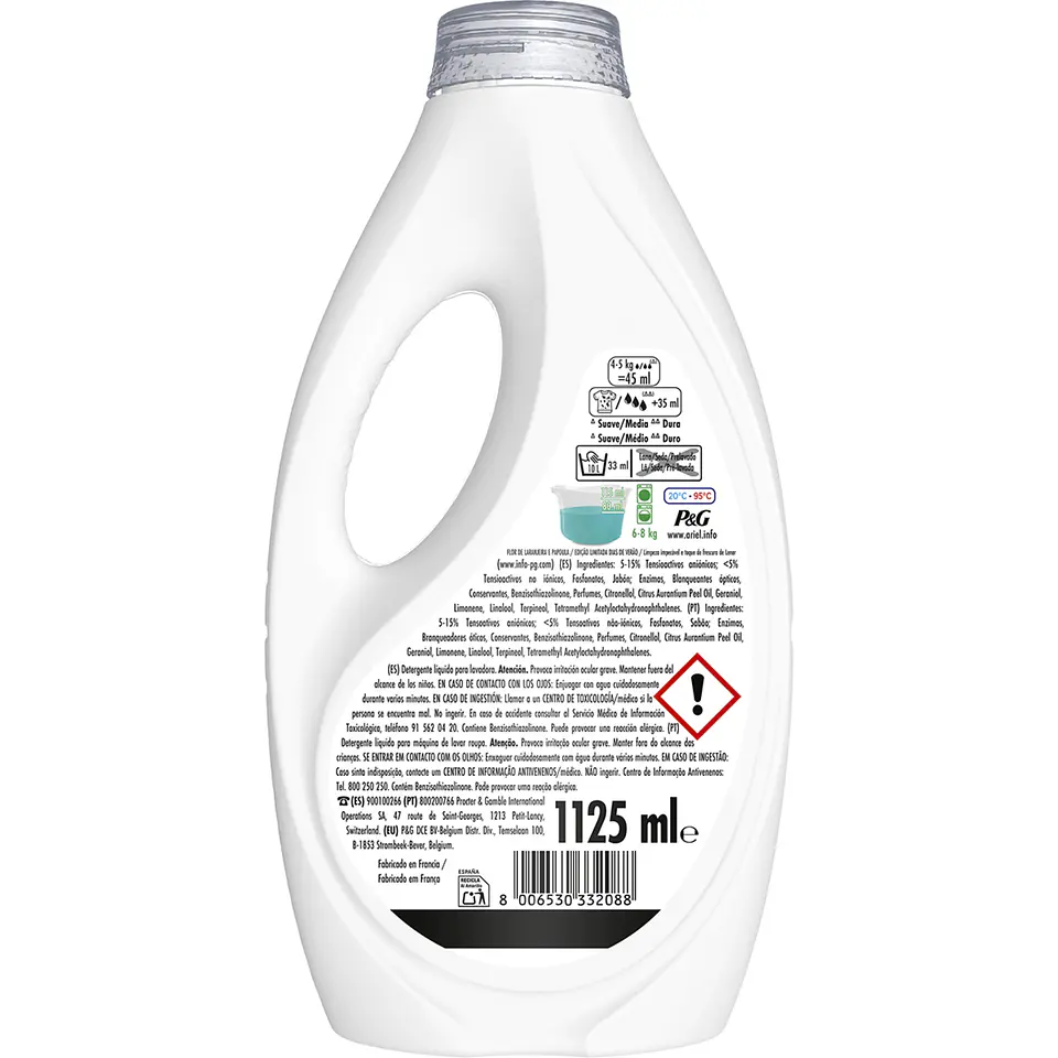 Detergente líquido Días de Verano Azahar y Amapola frescor Lenor 2