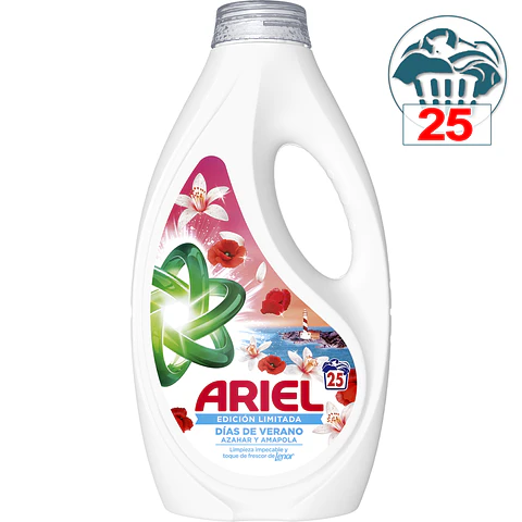 Detergente líquido Días de Verano Azahar y Amapola frescor Lenor