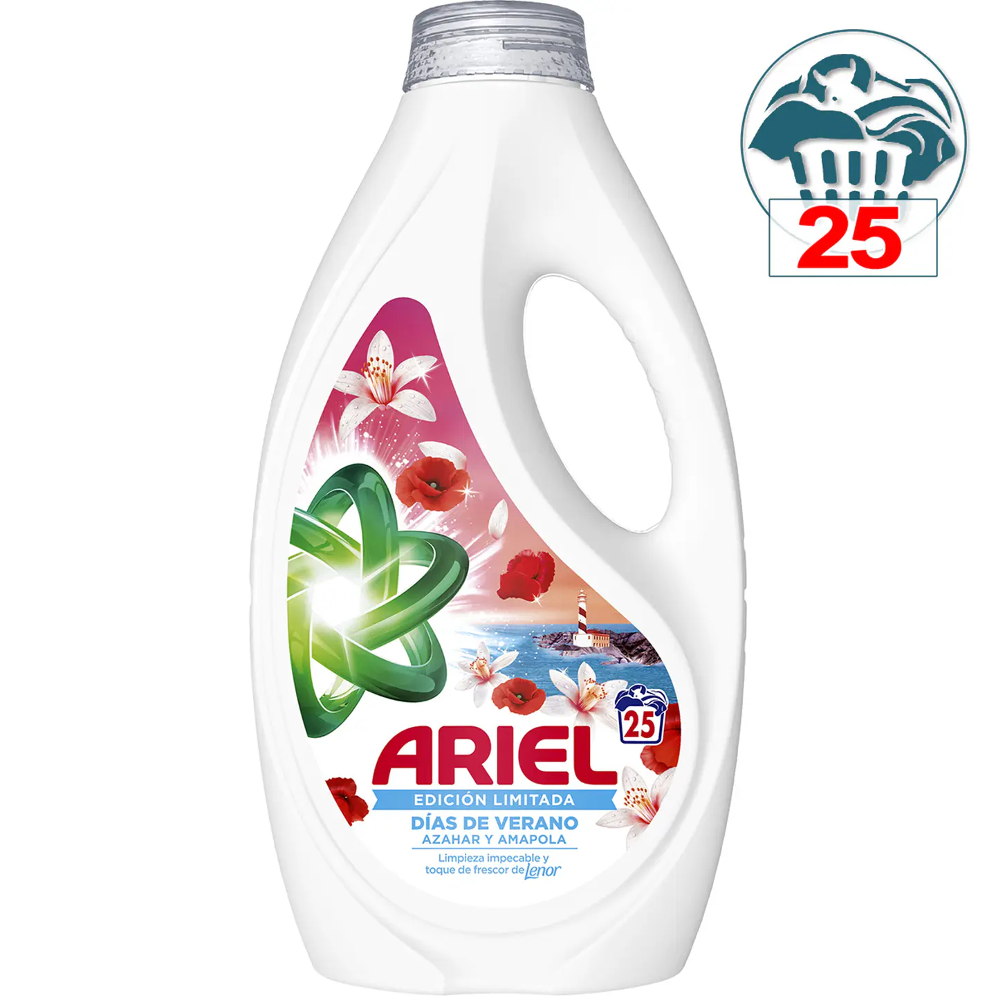 Detergente líquido Días de Verano Azahar y Amapola frescor Lenor 1