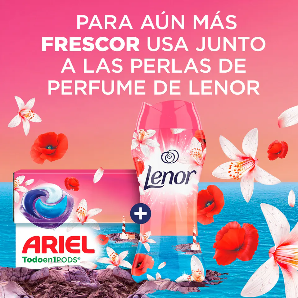 Detergente líquido Días de Verano Azahar y Amapola frescor Lenor 6