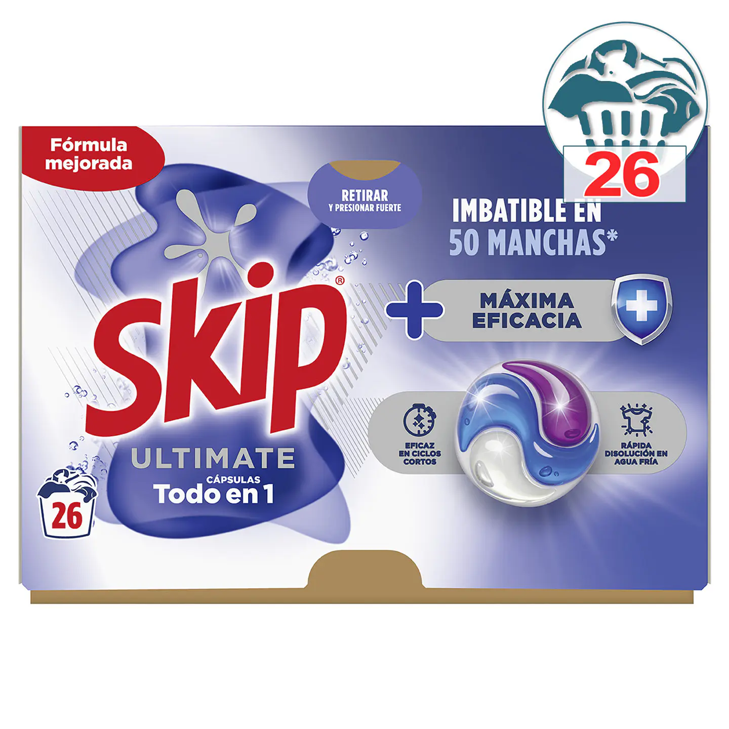 Detergente cápsulas Ultimate Todo en 1 Máxima Eficacia 1