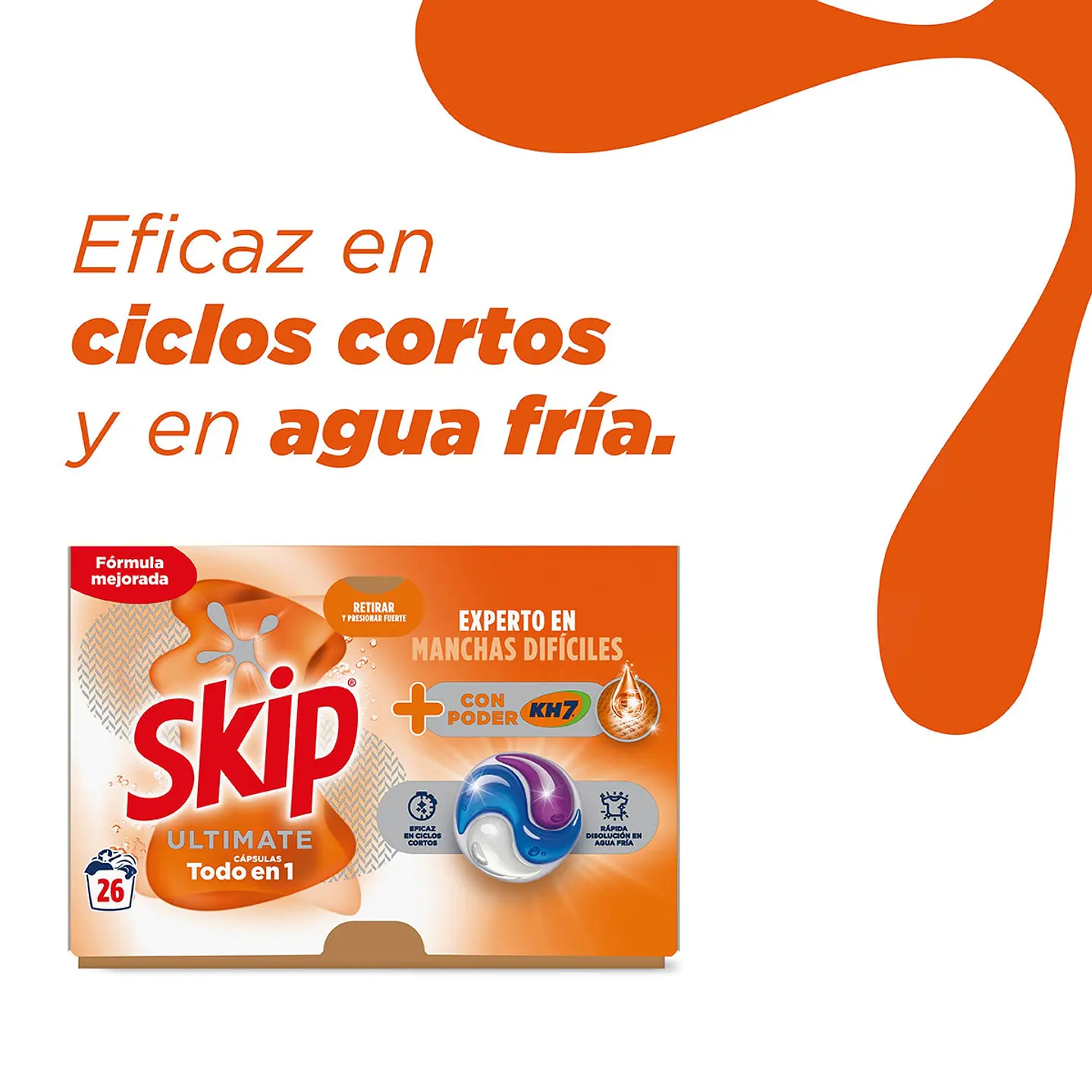Detergente cápsulas Ultimate Todo en 1 con poder KH-7 6