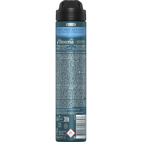 Desodorante Advance Protection Cobalt Dry antitranspirante 72h Body Heat Activate