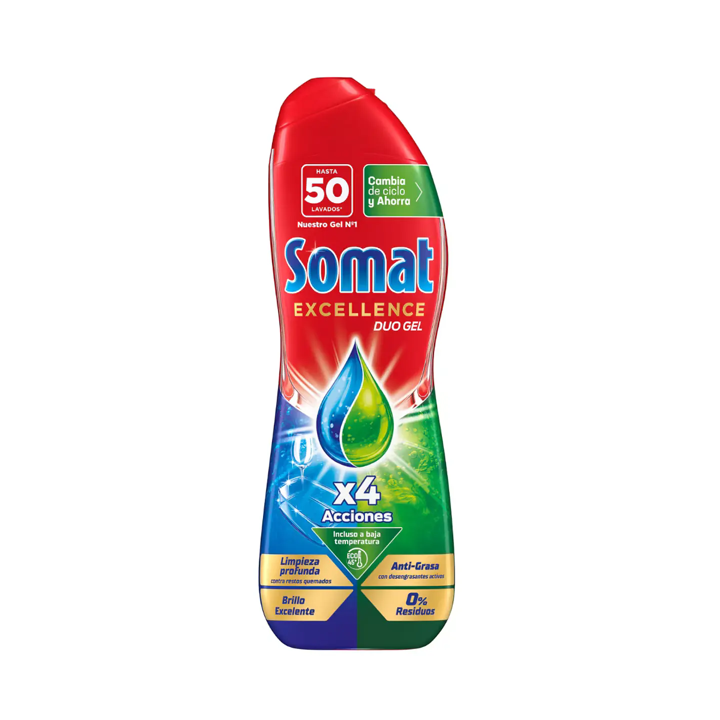 Gel Lavavajillas Excellence Anti Grasa 50 Dosis 1
