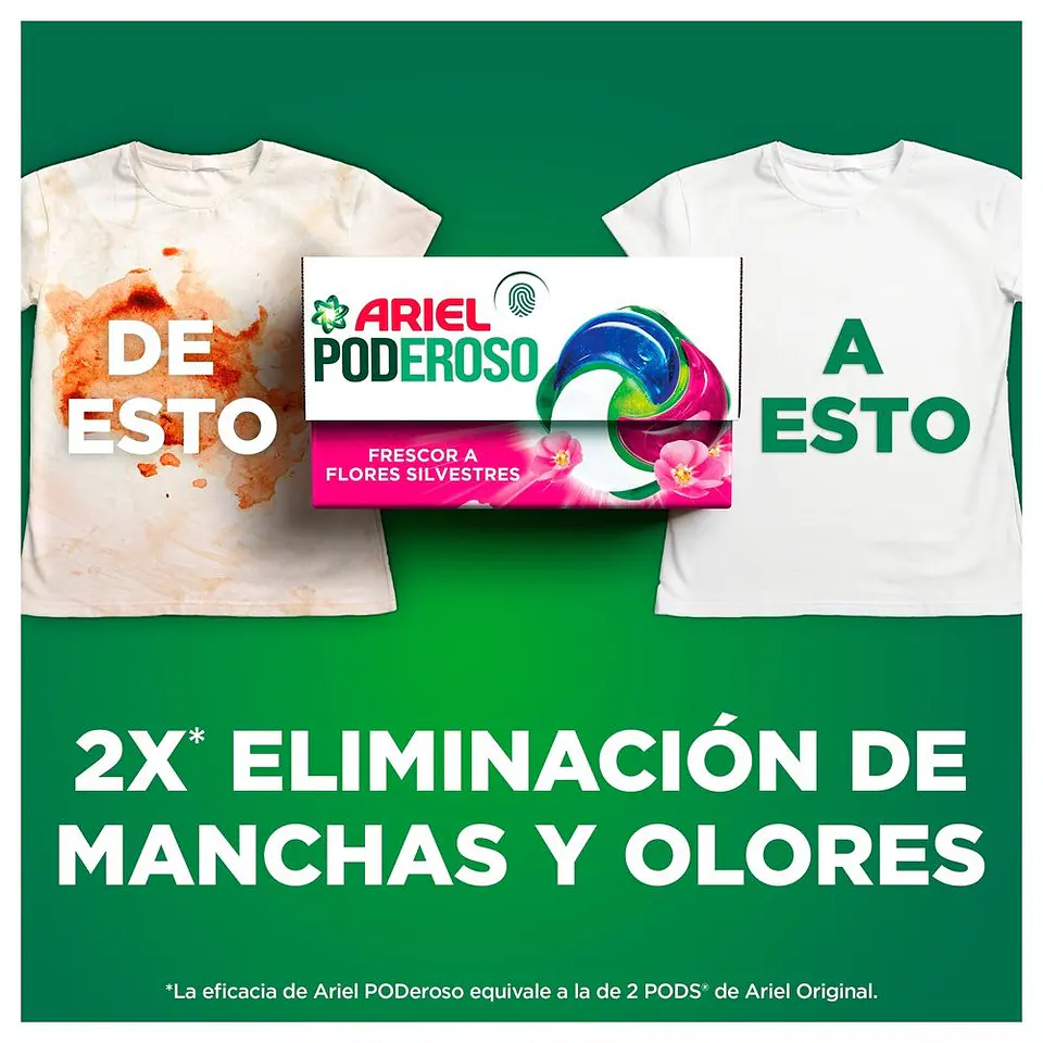 Detergente Poderoso Frescor a Flores Silvestres 3