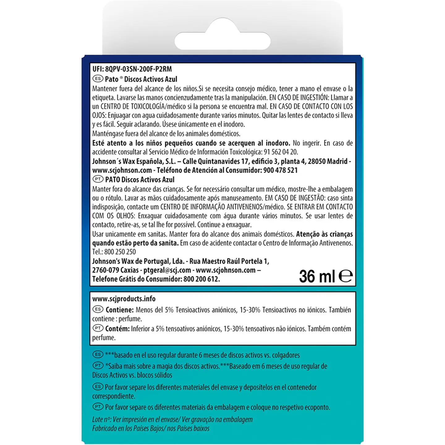 Discos WC Agua Azul aparato + recambio 2