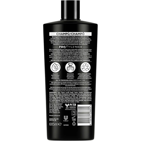 Champú brillo Lamellar Shine para cabello sin vida o apagado