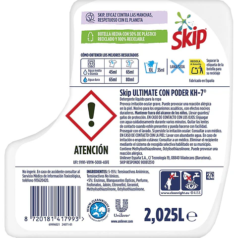 Detergente líquido Ultimate con poder KH-7