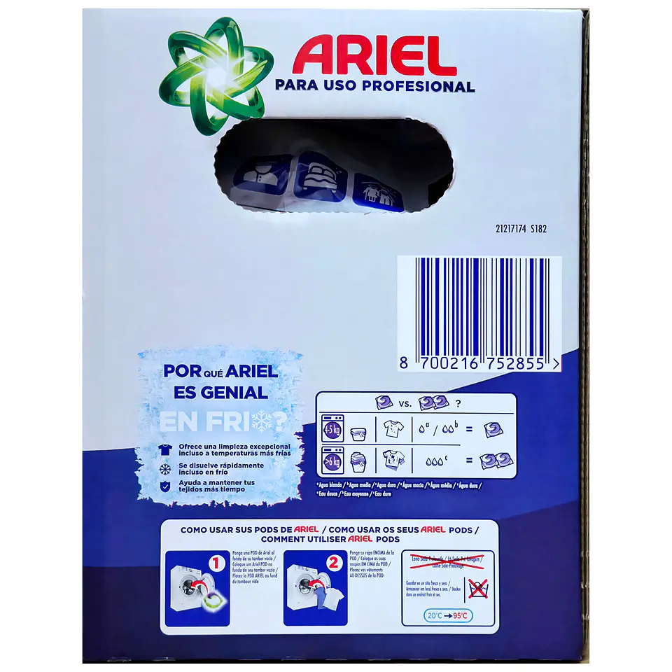 Detergente en Capsulas Ariel Pods Original Profesional 100 Lavados 3