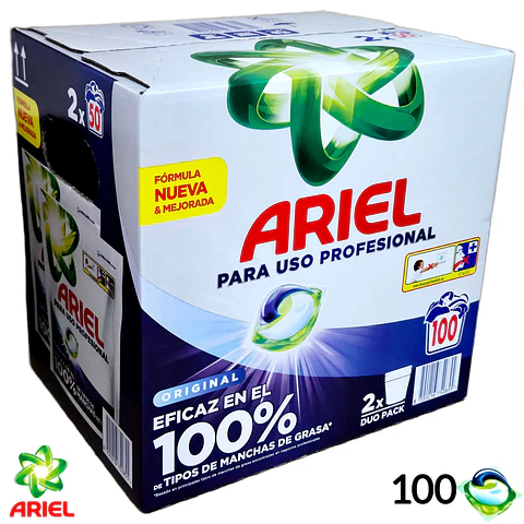 Detergente en Capsulas Ariel Pods Original Profesional 100 Lavados