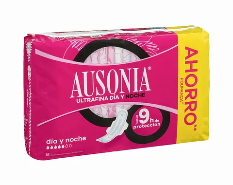 Compresa ultrafina día y noche Ausonia con alas