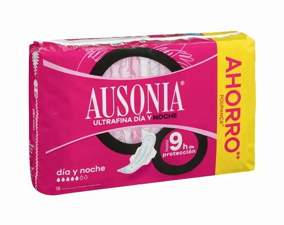 Compresa ultrafina día y noche Ausonia con alas 1