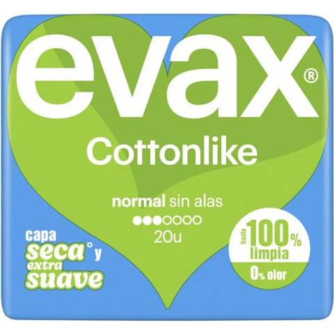 Compresas Cottonlike Normal Sin Alas