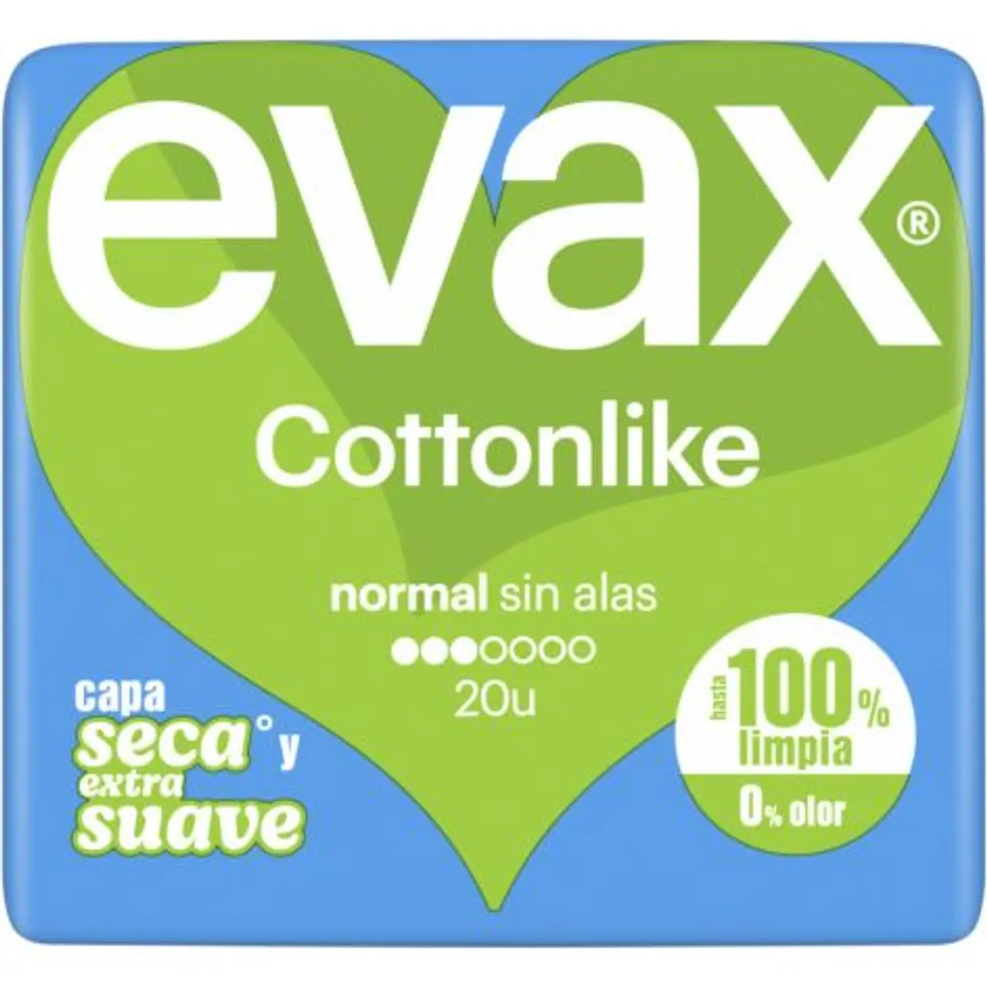 Compresas Cottonlike Normal Sin Alas 2