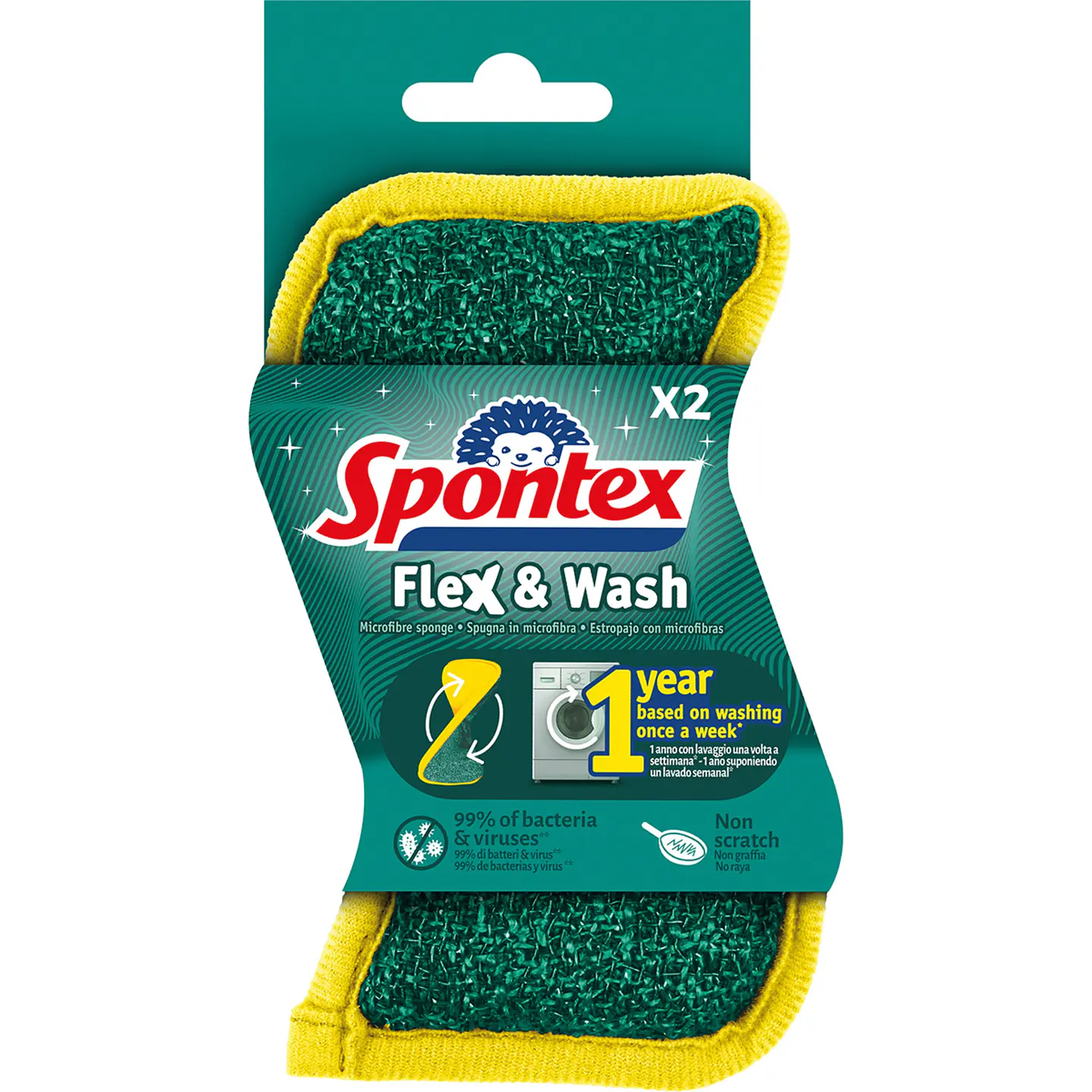 Estropajo Flex & wash microfibras y bayeta no raya 1