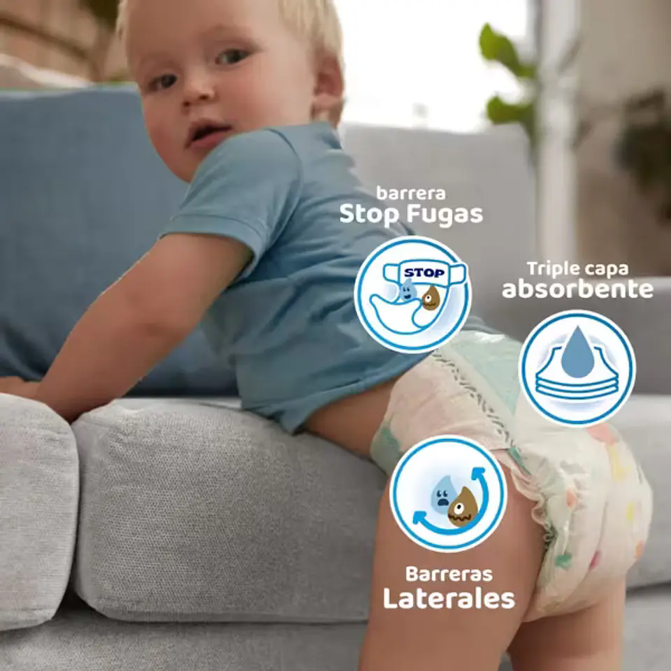 Dodot Pañales Bebé Seco T6+ (14-19 Kg) 9