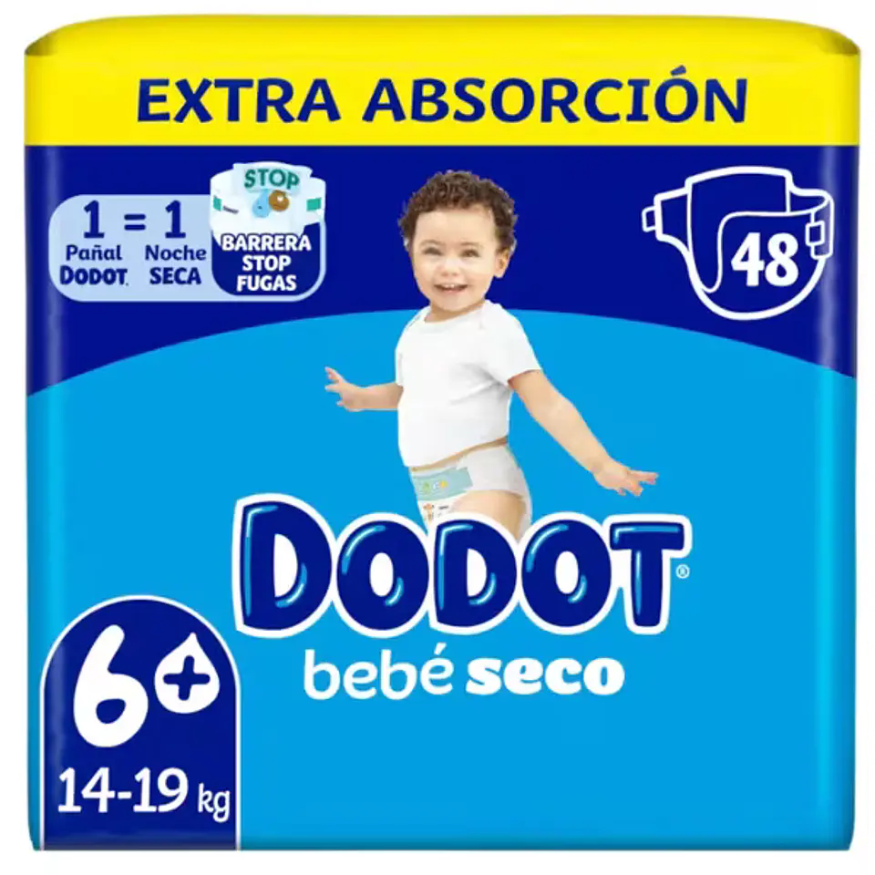 Dodot Pañales Bebé Seco T6+ (14-19 Kg) 1