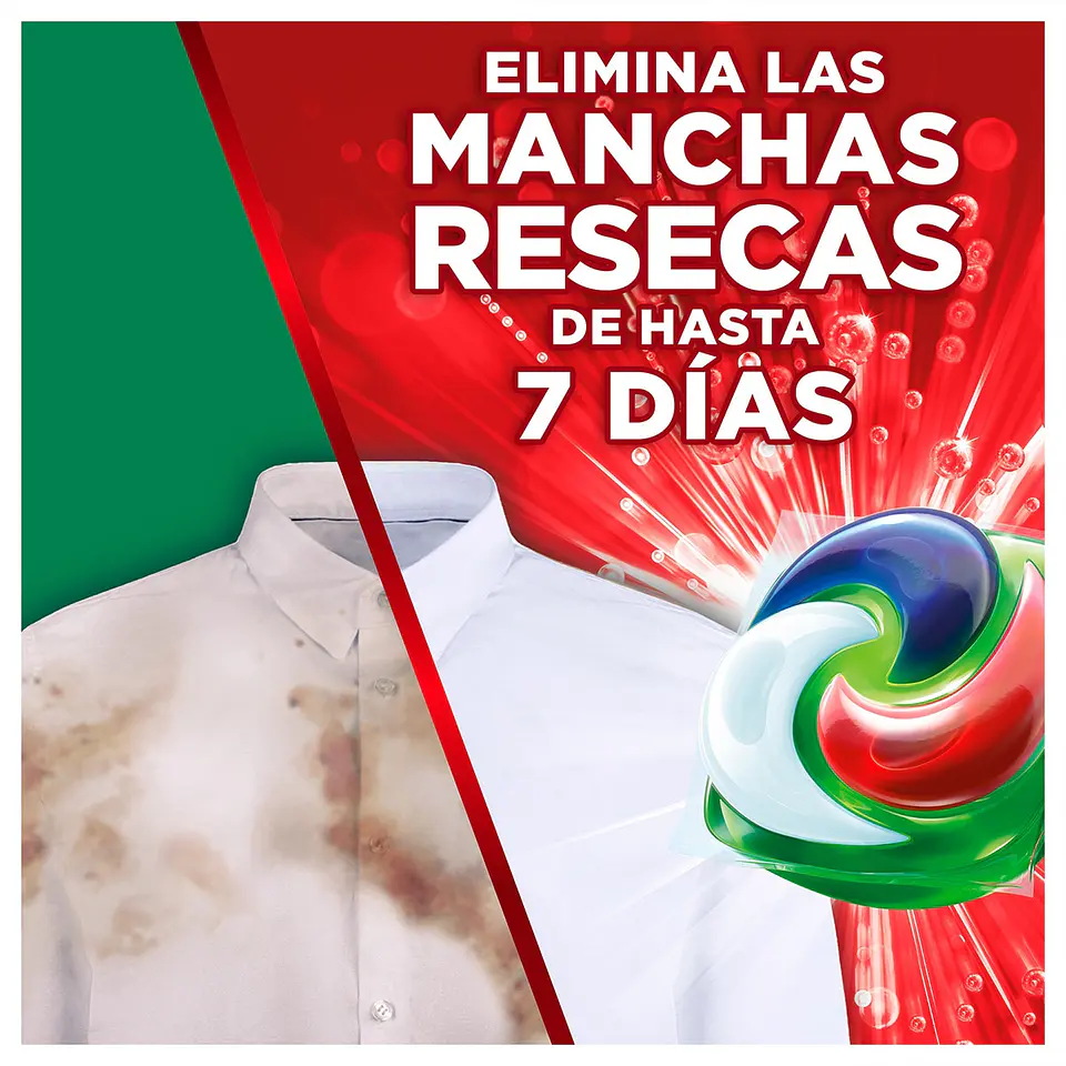 Detergente cápsulas Extra Poder Quitamanchas Todo en 1 Pods 7