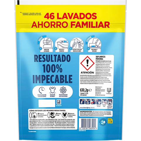Detergente cápsulas Limpieza Profunda Todo en 1