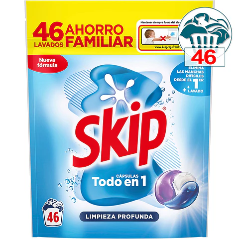 Detergente cápsulas Limpieza Profunda Todo en 1