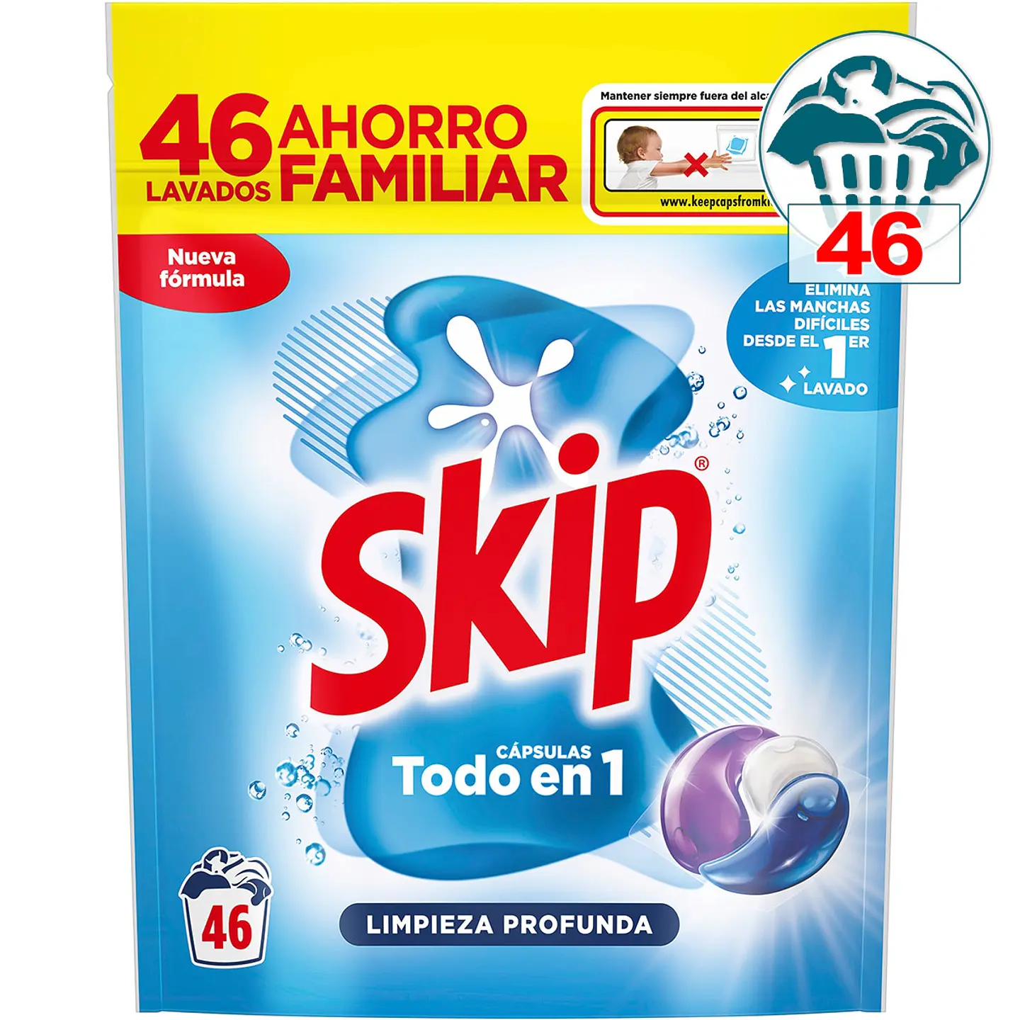 Detergente cápsulas Limpieza Profunda Todo en 1 1