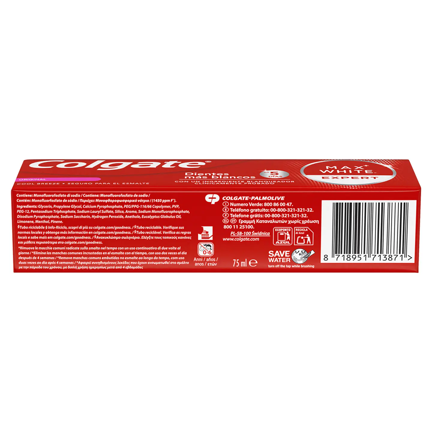 Expert Original pasta de dientes blanqueadora dientes más blancos en 5 días 2