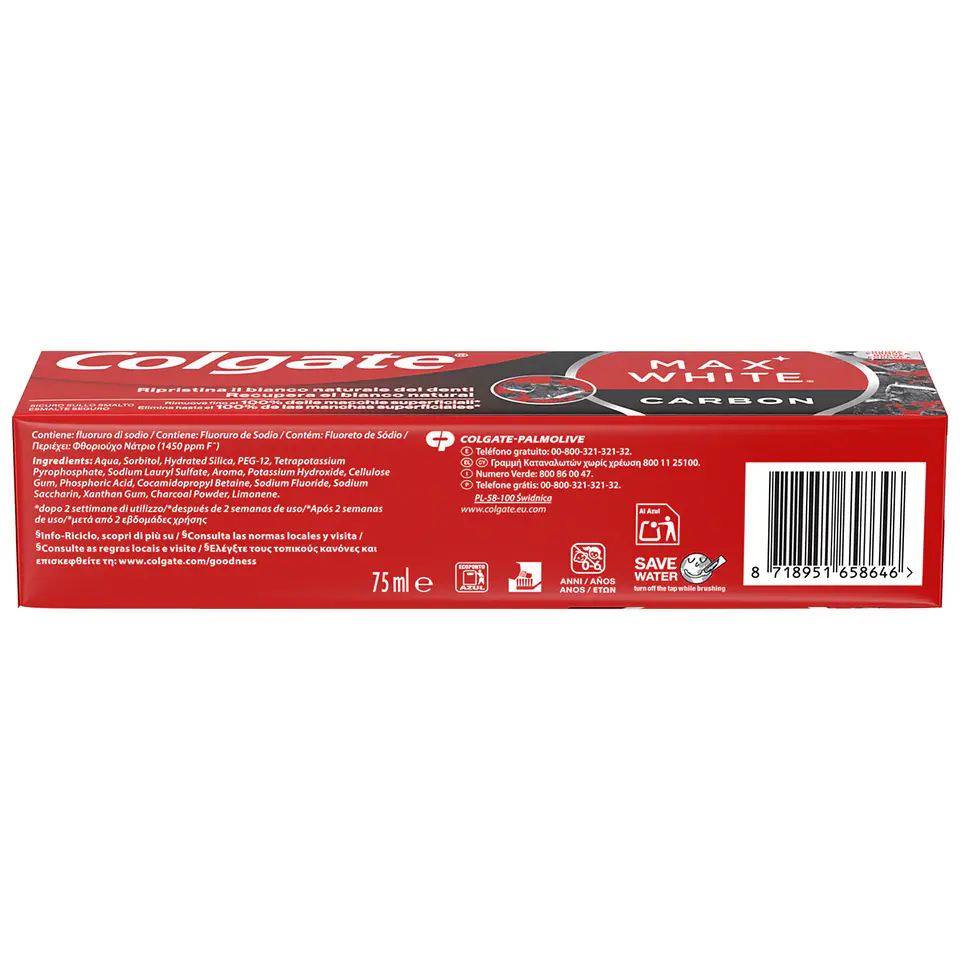 Pasta de dientes blanqueadora Carbón 2