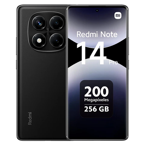 Móvil Xiaomi Redmi Note 14 Pro 256GB + 8GB RAM - Negro