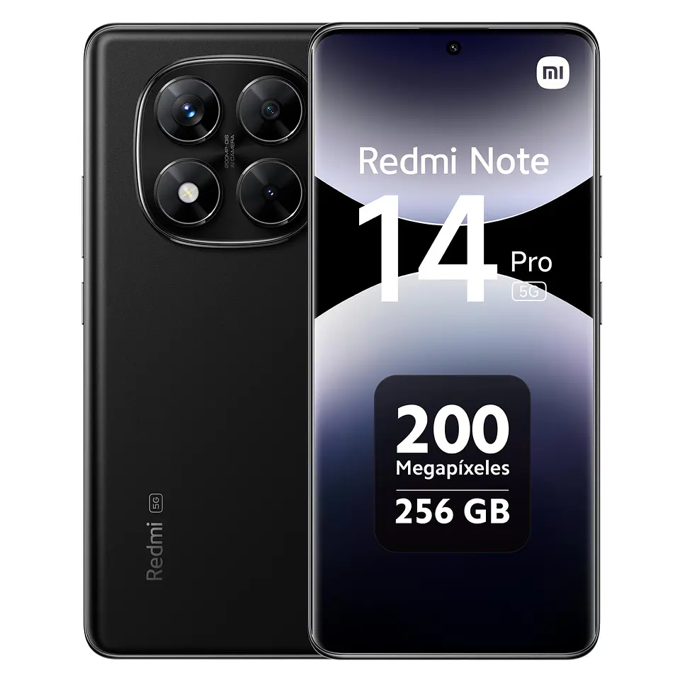 Móvil Xiaomi Redmi Note 14Pro 5G 256GB + 8GB RAM - Negro 1